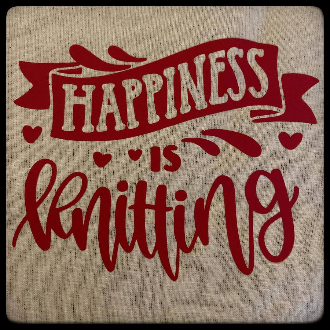 Happiness is Knitting Project/Tote Bag image 0